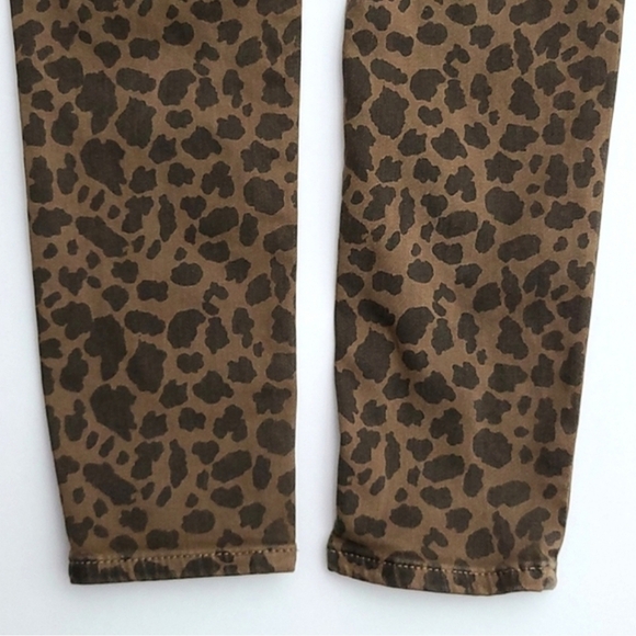 AEO Next Level Stretch Super Hi-Rise Jegging Two Tone Brown Animal Print Size 0 - Picture 8 of 15